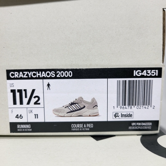 New adidas Crazychaos 2000 Off White Men\'s Shoes Size 11.5 main image 4